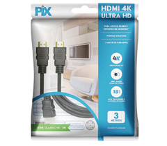 CABO HDMI 3 METROS - 2.0MHZ 4K 19 PINOS - PIX na internet