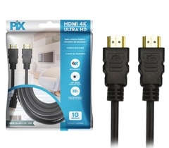 CABO HDMI 10 METROS 2.0MHZ 4K 19 PINOS - FUNÇÃO HDR - PIX