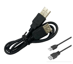 CABO USB A MACHO + A FEMEA - EXTENSOR USB - 0,80 CM