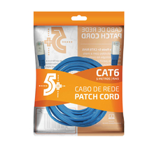 Cabo Patch Cord Cat6 Ftp Azul 5 metros - Cabo de rede - comprar online
