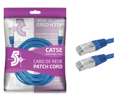 Cabo Patch Cord Cat5e Ftp Azul 10 metros
