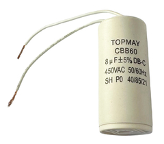 CAPACITOR DE PARTIDA - ACV 8UF X 450V - 8 UF X 450 VAC - CBB60 - comprar online