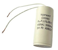 CAPACITOR DE PARTIDA - ACV 8UF X 450V - 8 UF X 450 VAC - CBB60 - Diprimeira