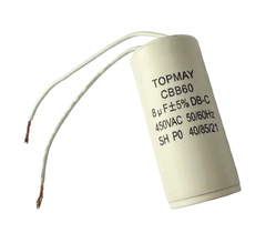 CAPACITOR DE PARTIDA - ACV 8UF X 450V - 8 UF X 450 VAC - CBB60 - loja online