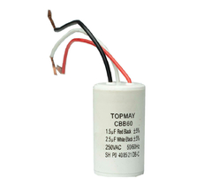 CAPACITOR DE PARTIDA 1,5UF + 2,5UF X 250V - 1,5 + 2,5 X 250VAC - CBB60