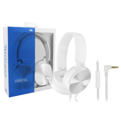 Fone de Ouvido Essential PIX Cabo Flat com Microfone - Branco