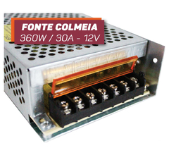 FONTE CHAVEADA COLMEIA 12V 30AMP 360W - BIVOLT - Diprimeira