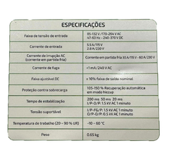 FONTE CHAVEADA METAL 24V 10A - 240W BIVOLT - GREEN - loja online