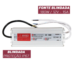 FONTE CHAVEADA BLINDADA 12V 15A 180W BIVOLT na internet