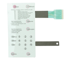 MEMBRANA COMPATIVEL MICROONDAS BRASTEMP BMP31 BRANCA COM DOURADOR - comprar online