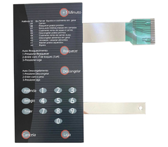 MEMBRANA COMPATIVEL MICROONDAS BRASTEMP BMP31 PRETA SEM DOURADOR