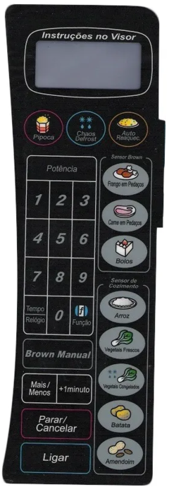 MEMBRANA COMPATIVEL PANASONIC NN 7958 - NNG79 PRETA CURVA