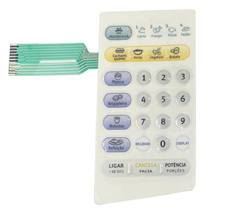 MEMBRANA COMPATIVEL MICROONDAS ELECTROLUX ME18S - ME 18S - FLAT ESQUERDA - COM RELEVO
