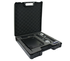 MICROFONE SEM FIO COM RECEPTOR E 2 MICROFONES = BASTÃO 554,00 A 585,70 MHZ - comprar online