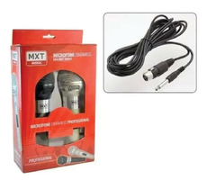 KIT COM 2 MICROFONES PROFISSIONAL DINÂMICO M-201 - 5 METROS DE CABO - MXT