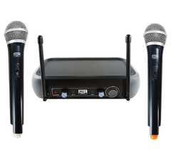 MICROFONE S/FIO PROFISSIONAL DUPLO UHF-202 - 687.6MHZ/695.5MHZ - comprar online