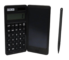 CALCULADORA COM TABLET DE ESCRITA EM LCD PRETA