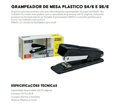 GRAMPEADOR DE MESA - PLÁSTICO - 24/6 e 26/6 Até 25 Folhas na internet