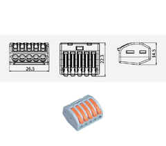 CONECTOR EMENDA DERIVACAO RAPIDA 2,5MM CMK415 - 5 VIAS na internet