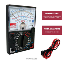 MULTIMETRO ANALOGICO 20 MEGA 1000V - COM BIPE SONORO E CAPA COM APOIO - loja online