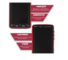 MULTIMETRO DIGITIAL AUTOMATICO INTELIGENTE COM DISPLAY COLORIDO TS7 - loja online
