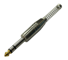 PLUG P10 ESTÉRO COM MOLA - PRATA / PONTA GOLD