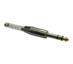 PLUG P10 ESTÉRO COM MOLA - PRATA / PONTA GOLD - Diprimeira
