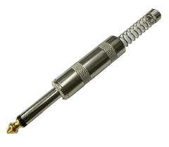 PLUG P10 MONO PROFISSIONAL METALICO ESPIRAL - PONTA GOLD