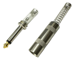 PLUG P10 MONO PROFISSIONAL METALICO ESPIRAL - PONTA GOLD - Diprimeira