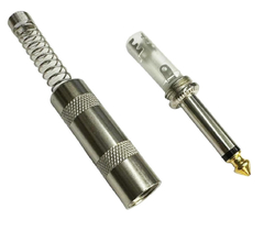 PLUG P10 MONO PROFISSIONAL METALICO ESPIRAL - PONTA GOLD - Diprimeira