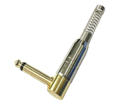 PLUG P10 MONO 90º GRAUS COM MOLA - PONTA GOLD na internet
