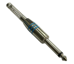 PLUG P10 MONO - PRATA E AZUL - COM MOLA - comprar online