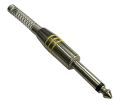 PLUG P10 MONO - PRATA E AMARELO - COM MOLA - comprar online
