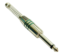 PLUG P10 MONO - PRATA E VERDE - COM MOLA - comprar online