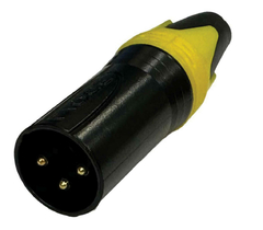 PLUG XLR MACHO - AMARELO E PRETO ( CANNON MACHO ) na internet
