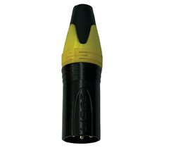 PLUG XLR MACHO - AMARELO E PRETO ( CANNON MACHO ) - Diprimeira