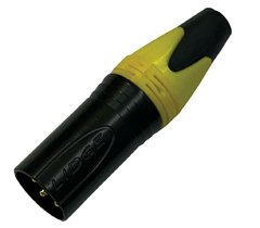 PLUG XLR MACHO - AMARELO E PRETO ( CANNON MACHO ) - loja online