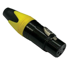 KIT - PLUG XLR FEMEA + XLR MACHO ( CANNON ) AMARELO E PRETO na internet
