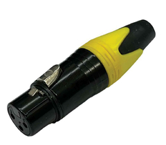 PLUG XLR FEMÊA - AMARELO E PRETO ( CANNON FEMÊA ) na internet