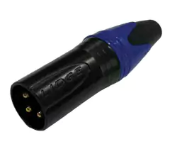 KIT - PLUG XLR FEMEA + XLR MACHO ( CANNON ) AZUL - comprar online