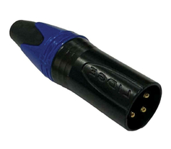 PLUG XLR MACHO - AZUL ( CANNON MACHO ) - Diprimeira
