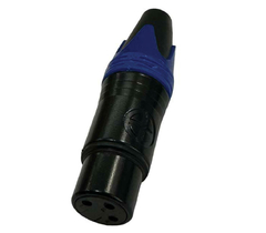 PLUG XLR FEMEA - AZUL ( CANNON FEMEA ) - Diprimeira