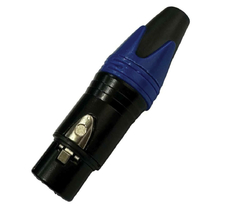 PLUG XLR FEMEA - AZUL ( CANNON FEMEA ) - loja online