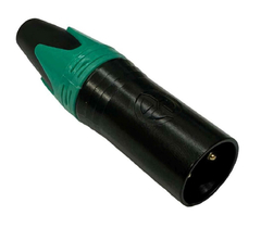 KIT - PLUG XLR FEMEA + XLR MACHO ( CANNON ) VERDE E PRETO - comprar online