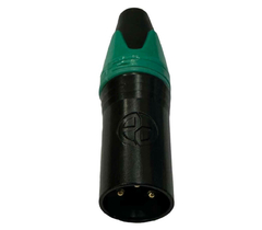 Imagem do KIT - PLUG XLR FEMEA + XLR MACHO ( CANNON ) VERDE E PRETO