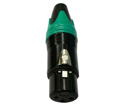 KIT - PLUG XLR FEMEA + XLR MACHO ( CANNON ) VERDE E PRETO na internet
