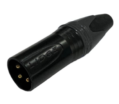 KIT - PLUG XLR FEMEA + XLR MACHO ( CANNON ) PRETO - comprar online