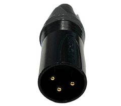KIT - PLUG XLR FEMEA + XLR MACHO ( CANNON ) PRETO - Diprimeira
