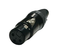 KIT - PLUG XLR FEMEA + XLR MACHO ( CANNON ) PRETO na internet