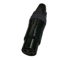 PLUG XLR FEMÊA - PRETO ( CANNON FEMÊA ) - Diprimeira